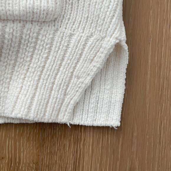 Abercrombie & Fitch Sweater Women Medium Cardigan Ivory Cream Knit Chenille - Picture 10 of 12